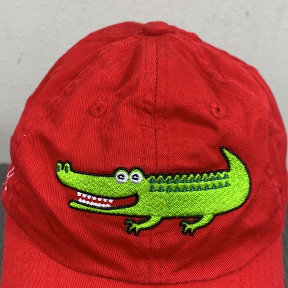 Punta Gorda FL Alligator Baseball Hat Kids Adjustable Red Strapback Cap - Picture 3 of 15